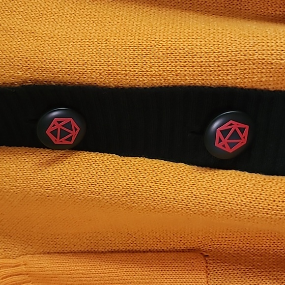 Netflix Hellfire Club Orange and Black Cardigan - XL - Picture 6 of 8